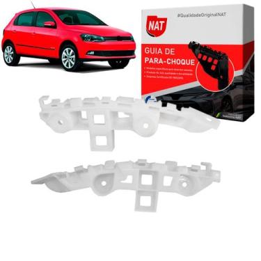 Imagem de Par Suporte Parachoque Vw Gol G6 Ano 2013 Até 2016 Dianteiro - Nat