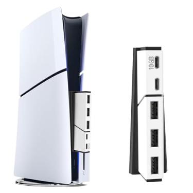 Imagem de USB Hub for PS5 Slim Console - 5 Ports High-Speed Expansion Hub Converter for PS5 Slim Adapter with 3 USB + 2 Type C Port