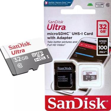 Imagem de Cartão Memória Sandisk Ultra 32gb 100mb/s Classe 10 Microsd SU01