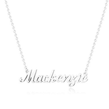 Imagem de Hidepoo Colar com nome personalizado – Colar com pingente de nome de aço inoxidável, corrente delicada com nome de letra, joias personalizadas, presentes para mulheres, Metal