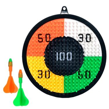 Imagem de Jogo de Dardos com pontuação no alvo esporte infantil 17cm Tiro ao alvo sem ponta