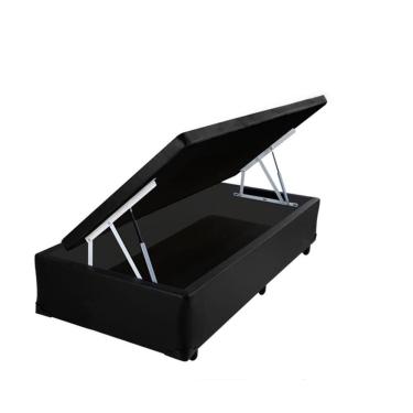 Imagem de Cama Box Baú Solteiro Bombox Síntetico Preto