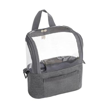 Imagem de harayaa Viagem Bolsa de produtos de higiene pessoal Transparente Organizador cosmético Multifuncional leve com a maquiagem da maquiagem para homens de, Cinza