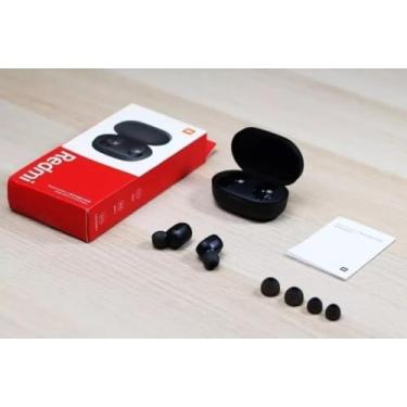 Imagem de Redmi AirDots 2, Fones de Ouvido Bluetooth sem Fio, Preto, com Estojo de Carregamento