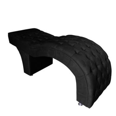 Imagem de Maca Estética Estofada M1 70cm - In9 Decor, Veludo Preto - In9 Decor