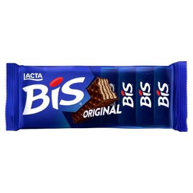 Imagem de Chocolate Bis ao Leite Lacta 100,8g, 1 Pacote com 16 unidades, Ao Leit