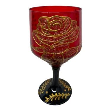 Imagem de Taça Pomba Gira Preta Vermelha Rosa Buffet Cristal 300ml - Meta Atacad