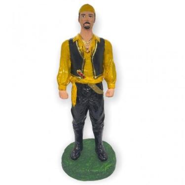 Imagem de Escultura Cigano Amarelo 25 cm em  Resina - Lua Mística - 100% Origina