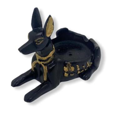 Imagem de INCENSARIO E PORTA VELA ANUBIS 4 cm em resina - Lua Mistica