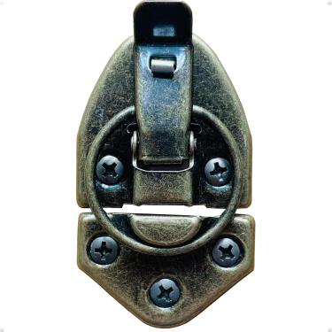 Imagem de trust4care Pacote com 3 fechaduras antigas de latão para painéis de parede de madeira de sauna - Acessórios de sauna de reforço de substituição de reparo, clipes de galpão zincados grampos de trava de