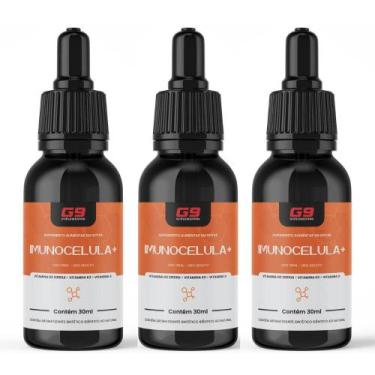 Imagem de Kit 3x Imunocélula  Vitamina D3 2000ui  K2 Mk7 20mcg E Vitaminas   G9 