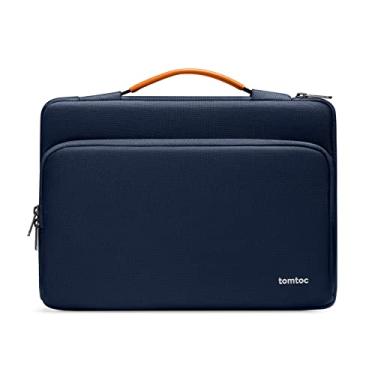 Imagem de Capa protetora 360 tomtoc para laptop Microsoft Surface Laptop Studio/5/4/3/2/1 e Surface Book 3/2/1 de 13,5 a 14,4”, para notebook e acessórios, resistente à água, à prova de impacto, azul