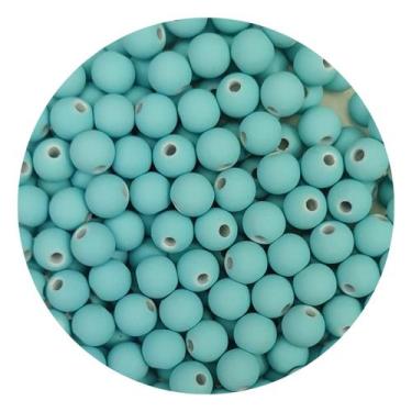 Imagem de Miçanga Emborrachada 8mm 200un p/ Montar Pulseira Infantil Terço Brinc