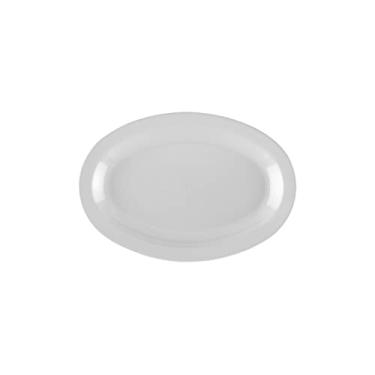 Imagem de G.E.T. Enterprises Travessa oval branca com 10 unidades, resistente à quebra, lavável na lava-louças, plástico de melamina Supermel Collection OP-610-W-EC, 25 x 17 cm (pacote com 4)