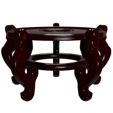 Imagem de Oriental Furniture Suporte para aquário de jacarandá - Tamanho 24 cm Diâmetro da base