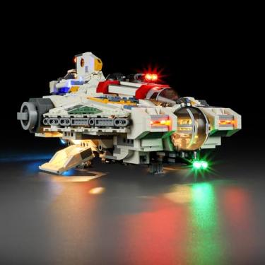 Imagem de Mililier Kit de luz LED para conjunto Lego Star Wars Ghost & Phantom II 75357, compatível com o modelo de blocos de montar Lego 75357 (não inclui o conjunto de blocos)