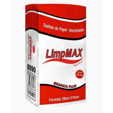 Imagem de Papel Toalha LIMPMAX Interfolhado Branco 2 Dobras 20x19cm Fardo 1000 F