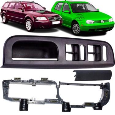 Imagem de Moldura Apoio Puxador Porta Vidro Golf Bora Passat Preto Nov - Okm