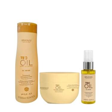 Imagem de Kit Arvensis Tec Oil - Shampoo 300ml + Máscara 250g + Óleo reparador 6