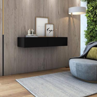 Imagem de Aparador Suspenso 90cm 2Gav Para Hall De Entrada Linha Alta