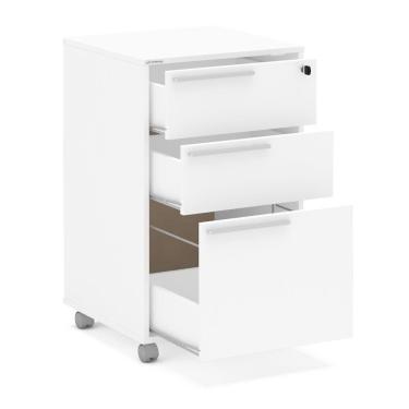 Imagem de Gaveteiro Politorno Maia Com 3 Gavetas E Chave Branco