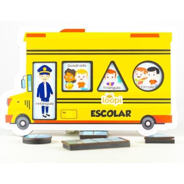 Imagem de Jogo ônibus - Formas Geométricas - T0043 - Loopi Toys