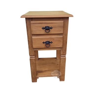 Imagem de Mesa De Cabeceira Madeira De Demolição 2 Gavetas Sudeste Rústico