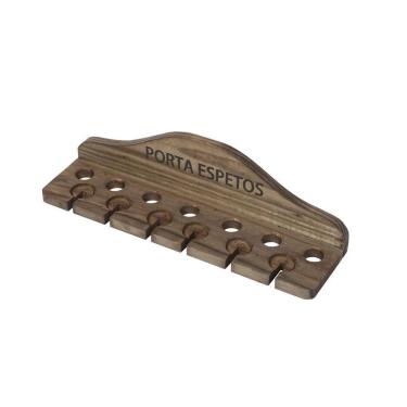 Imagem de Porta Espeto Rústico De Madeira Pinus - Stolf