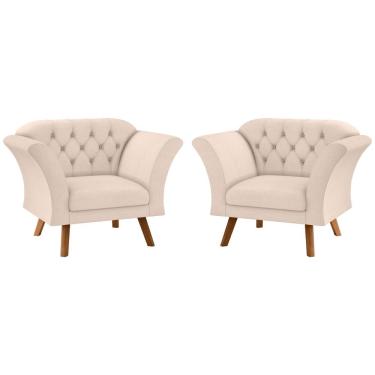 Imagem de Conjunto Poltrona Decorativa Roseira Linha Bege