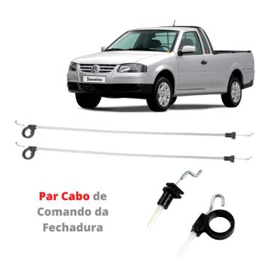 Imagem de Par Cabo Comando Aciona Fechadura Dianteira Saveiro 97 A 05