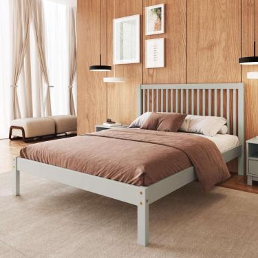 Imagem de Cama De Casal De Madeira Maciça Para Colchão 138x188cm Multimóveis Cr35276 Verde Frost