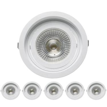 Imagem de 6 Spot Embutir Recuado Dirigível E27 Par30 Save Energy