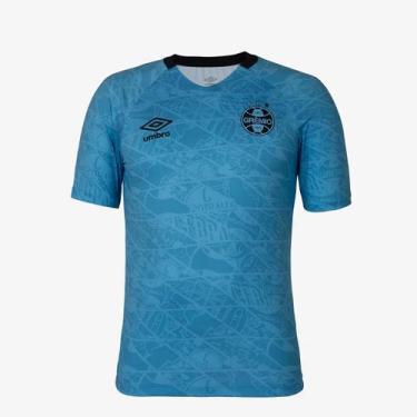 Imagem de Camisa Grêmio 25/26 Aquecimento Umbro Masculina - Azul, M, Azul, Mascu
