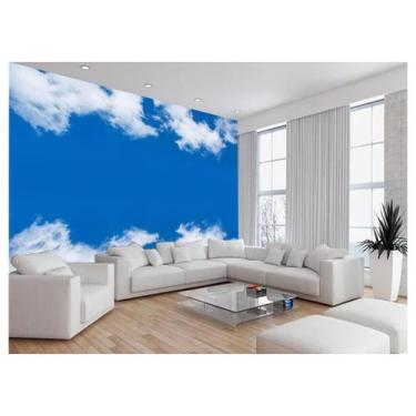 Imagem de Papel De Parede 3D Paisagem Céu Azul Nuvens 3,5M Nsk115 - Você Decora