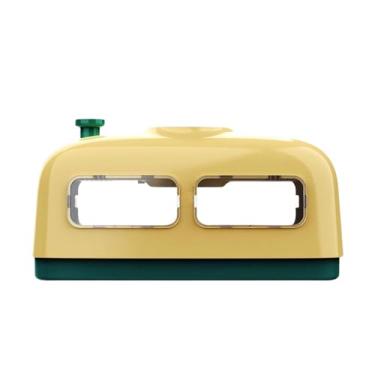 Imagem de Fenteer Incubadora de ovos 8 incubadora, incubadora de ovos leve e resistente, giro manual de ovos para pato, pombo, ganso, codorna, pássaros, Amarelo Verde