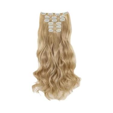 Imagem de Loira Preta 24 Polegadas Longas Extensões De Cabelo Sintético Reto 16 