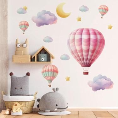 Imagem de Adesivo Decorativo Balão Infantil Lavável Seguro Parede Quarto Criança Bebê Menino Menina Área Kids Fácil Aplicação