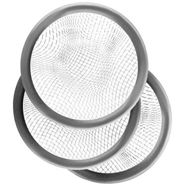 Imagem de Malha para captador de cabelo, ralo para pia de banheiro, 3 polegadas, protetor de ralo de metal, captador de ralo de banheiro, tampa de ralo para vaso sanitário (pacote com 3)