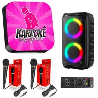 Imagem de Karaokê Party Box +2 Microfones +Caixa De Som (C/ Pontuação)