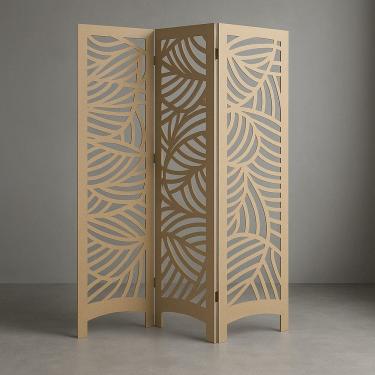 Imagem de Biombo Divisória de MDF 1,80x1,80m | 3 Folhas | Dobrável | Desmontável
