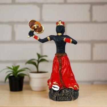 Imagem de Imagem Xangô orixá estátua umbanda candomblé resina 15 cm - Genérico