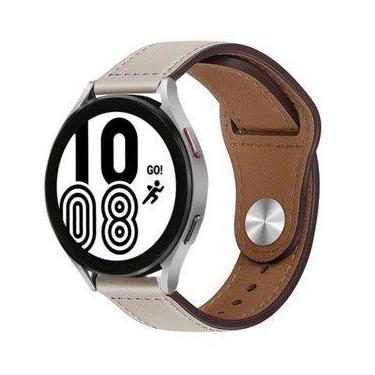 Imagem de Pulseira Marfim de Couro 20mm Compativel Smartwatch Watch3 41/45mmActi
