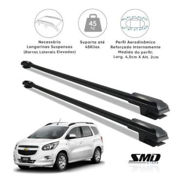 Imagem de Rack Travessa Teto Gm Spin 2012 Em Diante Aluminio Preto - SMD