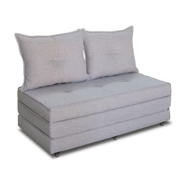 Imagem de Pufe Cama Dobrável Casal 130 Com 02 Almofadas Premium