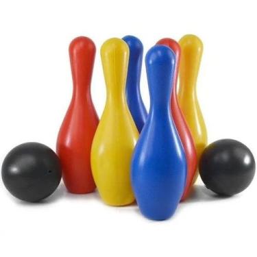 Imagem de Jogo De Boliche Brinquedo Infantil Com 6 Pinos E 2 Bolas - Domínio Bri