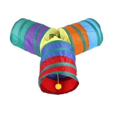 Imagem de Túnel em Y para Gato Labirinto Interativo Brinquedo Pet - NAPI