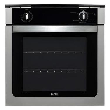 Imagem de Forno A Gás Embutir Preto Inox 78L 62X60X58Cm 220V - Consul, 220V