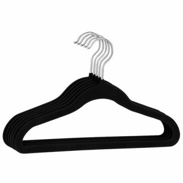 Imagem de Kit 10 Cabides Infantis Veludo Antideslizante Slim Infantil Roupas Gua