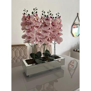 Imagem de Vaso Vidro Centro de Mesa Espelhado Prata