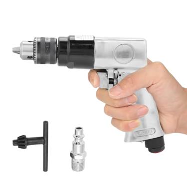 Imagem de Broca pneumática de alta velocidade, 1700 rpm, ferramenta de perfuração pneumática reversível de rotação reversível, controles para frente e para trás para perfuração de furos